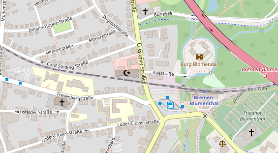 Friseur auf Satellitenbild