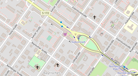 Friseur auf Satellitenbild