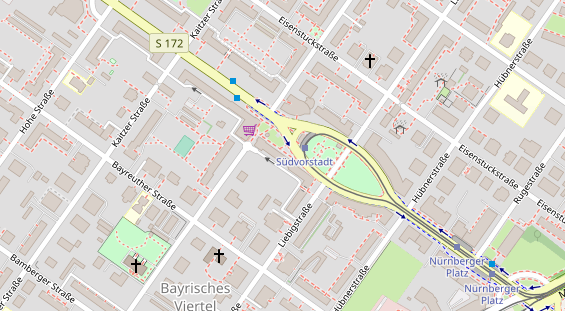 Friseur auf Satellitenbild