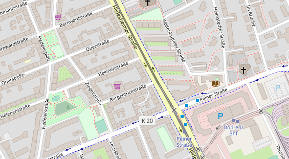 Friseur auf Satellitenbild