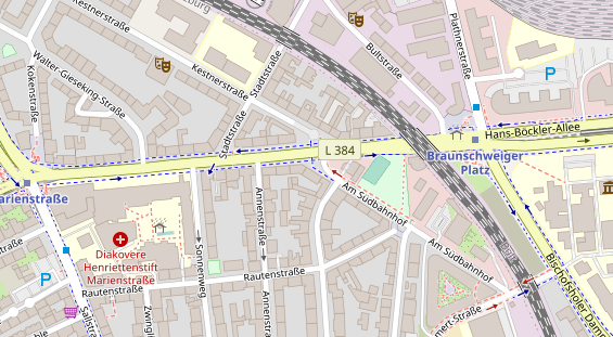 Friseur auf Satellitenbild