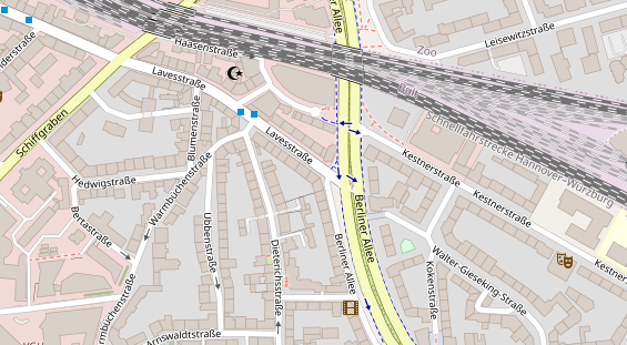 Friseur auf Satellitenbild