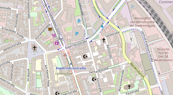 Friseur auf Satellitenbild