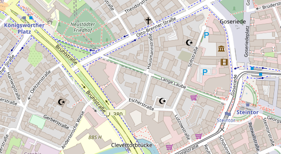 Friseur auf Satellitenbild