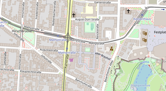 Friseur auf Satellitenbild