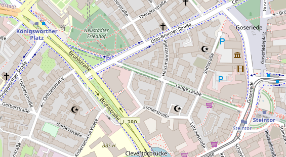 Friseur auf Satellitenbild