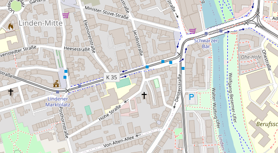 Friseur auf Satellitenbild