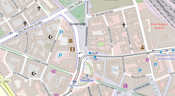 Friseur auf Satellitenbild