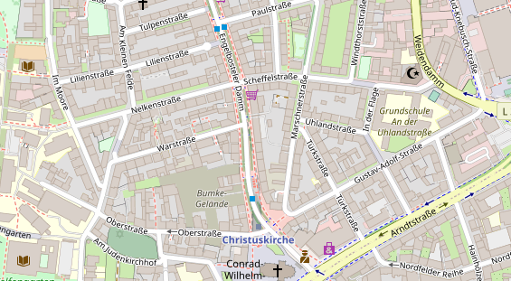 Friseur auf Satellitenbild