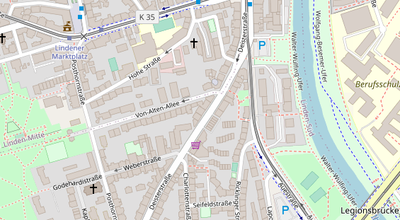 Friseur auf Satellitenbild