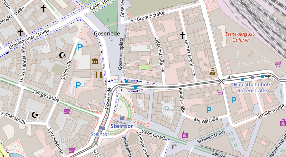 Friseur auf Satellitenbild