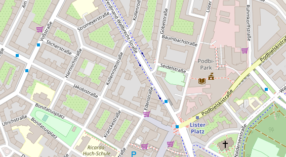 Friseur auf Satellitenbild