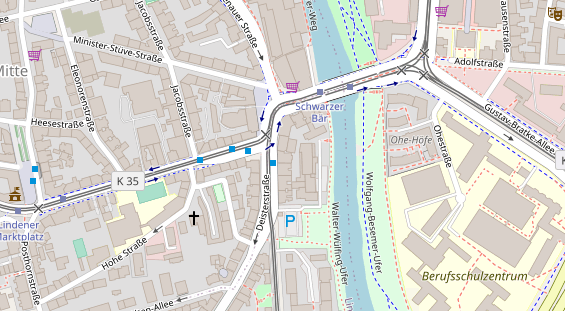 Friseur auf Satellitenbild