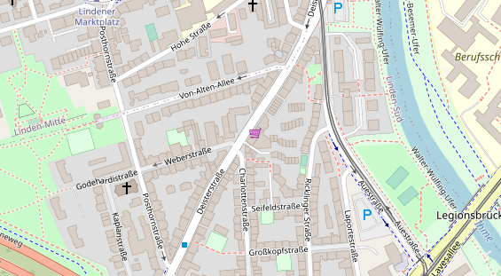 Friseur auf Satellitenbild