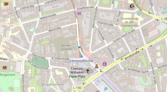 Friseur auf Satellitenbild