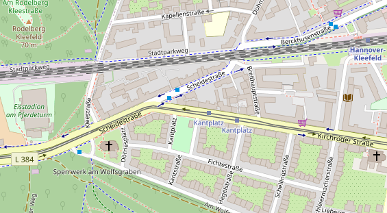 Friseur auf Satellitenbild