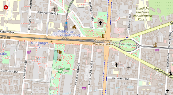 Friseur auf Satellitenbild