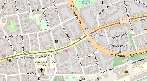 Friseur auf Satellitenbild