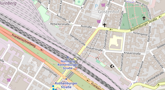 Friseur auf Satellitenbild