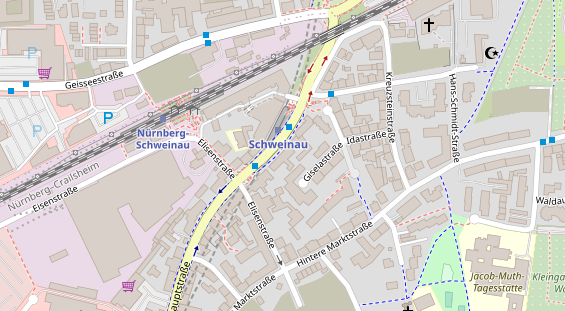 Friseur auf Satellitenbild