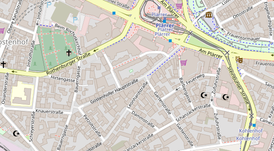 Friseur auf Satellitenbild