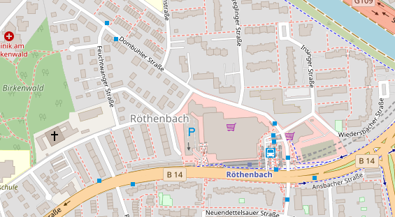 Friseur auf Satellitenbild