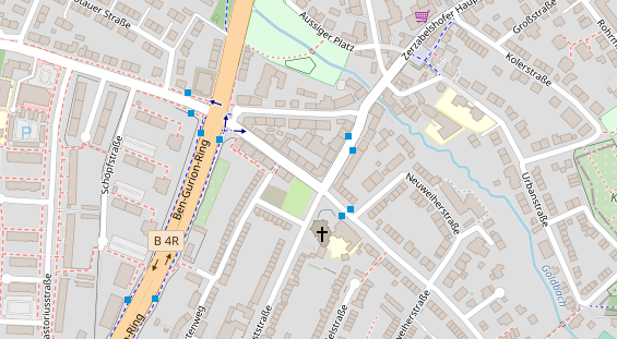 Friseur auf Satellitenbild