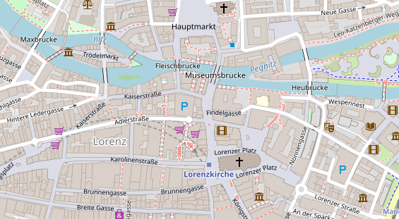 Friseur auf Satellitenbild