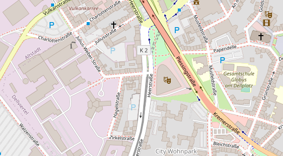 Friseur auf Satellitenbild