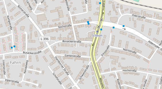 Friseur auf Satellitenbild