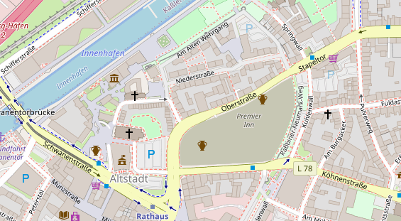 Friseur auf Satellitenbild