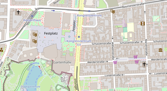 Friseur auf Satellitenbild