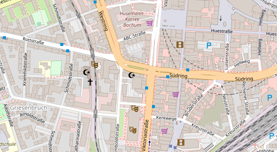 Friseur auf Satellitenbild