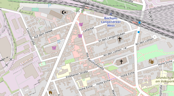 Friseur auf Satellitenbild