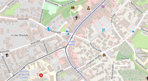 Friseur auf Satellitenbild