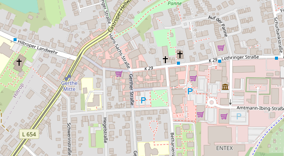 Friseur auf Satellitenbild