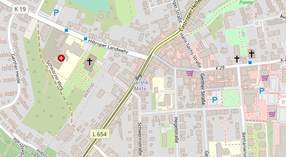 Friseur auf Satellitenbild