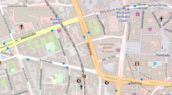 Friseur auf Satellitenbild