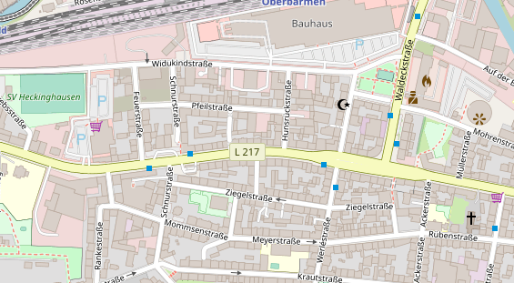 Friseur auf Satellitenbild