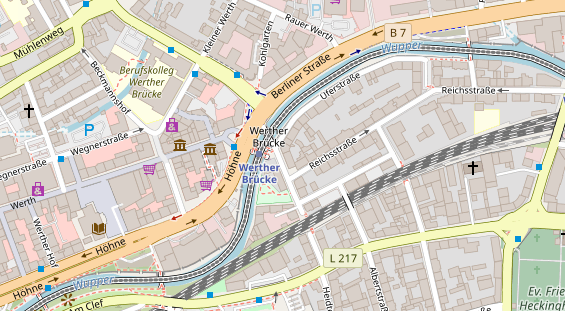 Friseur auf Satellitenbild