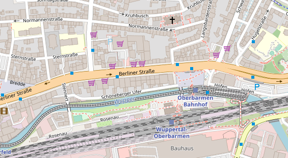 Friseur auf Satellitenbild