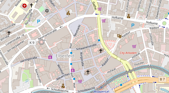 Friseur auf Satellitenbild