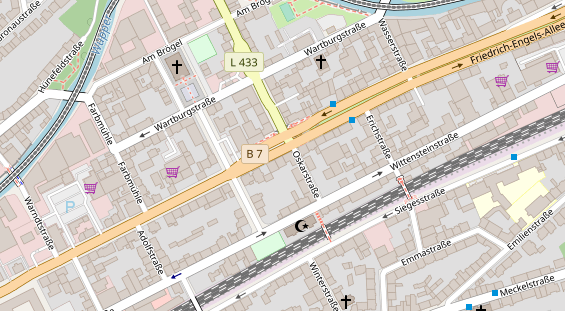 Friseur auf Satellitenbild