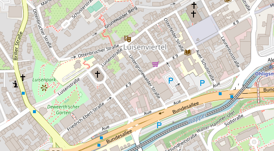 Friseur auf Satellitenbild