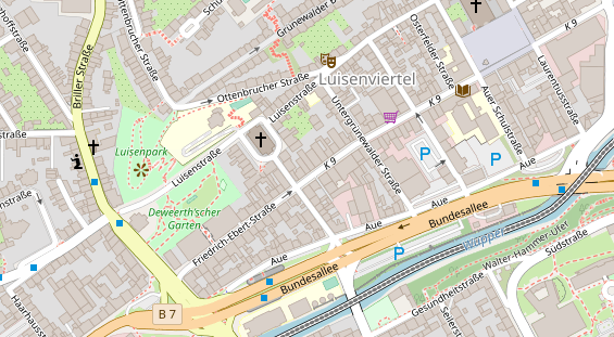 Friseur auf Satellitenbild