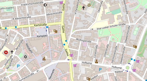 Friseur auf Satellitenbild