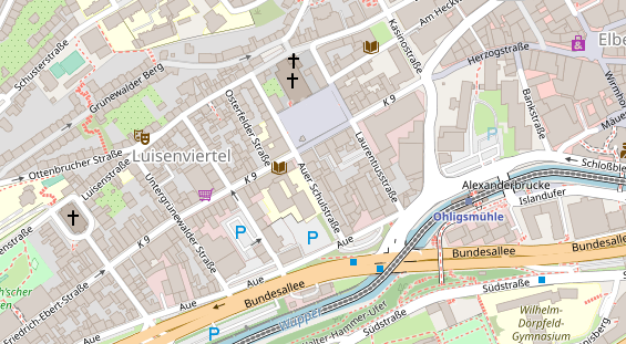 Friseur auf Satellitenbild