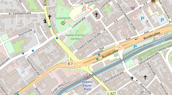 Friseur auf Satellitenbild