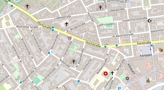 Friseur auf Satellitenbild