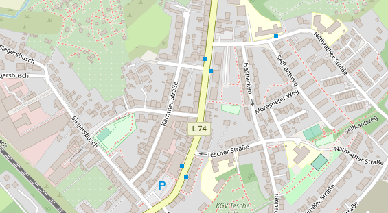 Friseur auf Satellitenbild